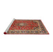 Sideview of Machine Washable Traditional Tomato Red Rug, wshtr2885