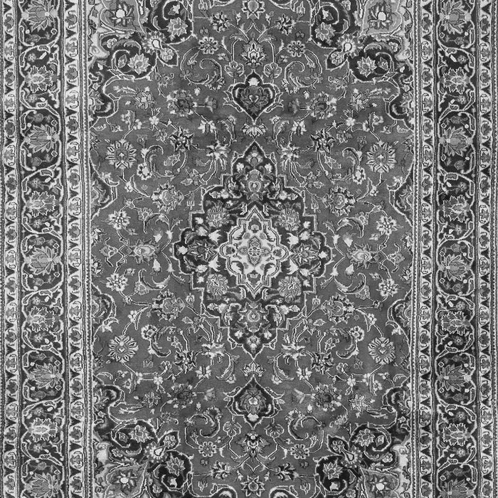 Serging Thickness of Machine Washable Persian Gray Traditional Rug, wshtr2885gry