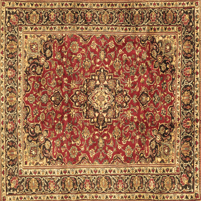 Square Persian Brown Traditional Rug, tr2885brn