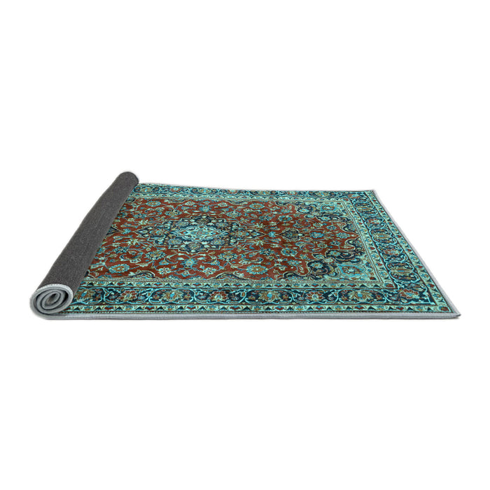 Sideview of Persian Light Blue Traditional Rug, tr2885lblu