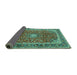 Sideview of Persian Turquoise Traditional Rug, tr2885turq