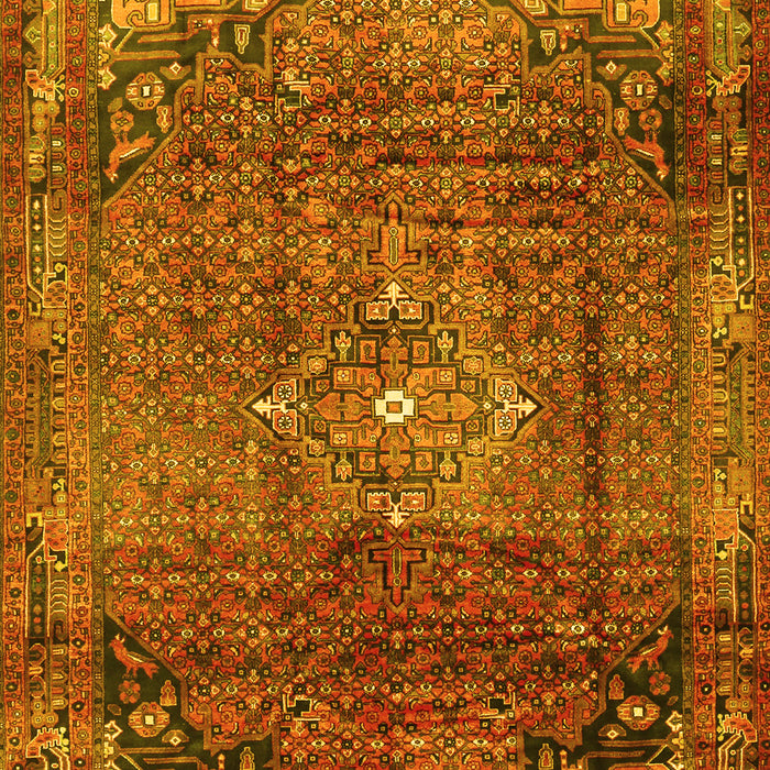 Machine Washable Persian Yellow Traditional Rug, wshtr2886yw
