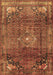 Machine Washable Persian Brown Traditional Rug, wshtr2886brn