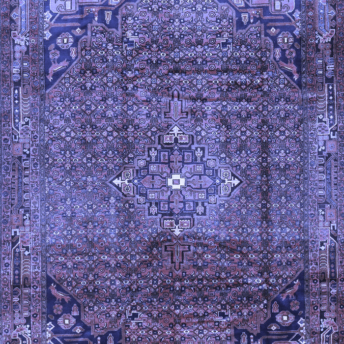 Machine Washable Persian Blue Traditional Rug, wshtr2886blu