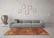 Machine Washable Persian Brown Traditional Rug in a Living Room,, wshtr2886brn