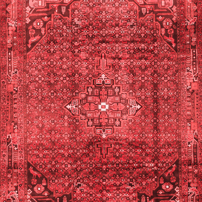 Machine Washable Persian Red Traditional Rug, wshtr2886red