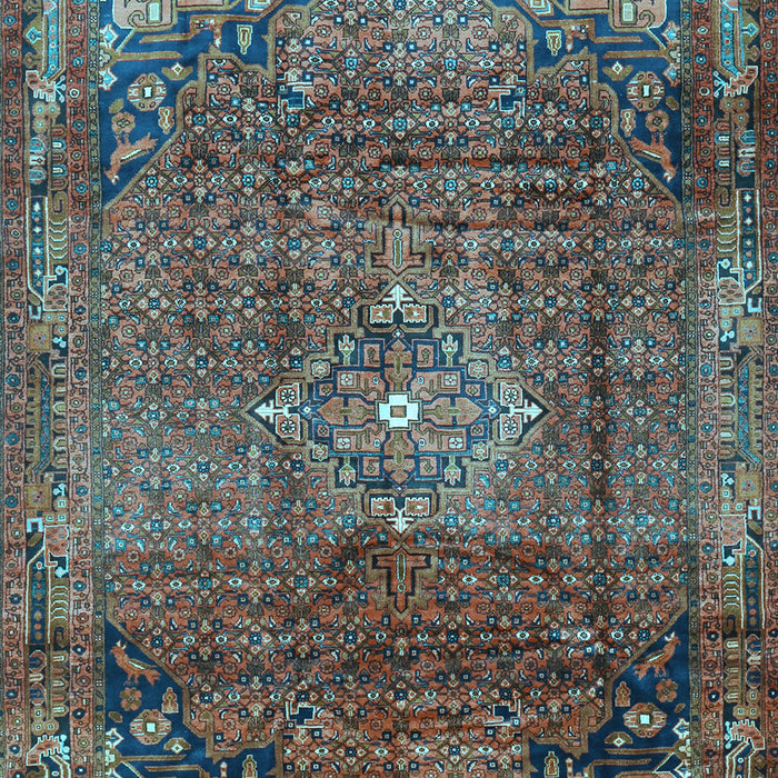 Machine Washable Persian Light Blue Traditional Rug, wshtr2886lblu