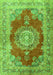 Medallion Green Traditional Rug, tr2887grn