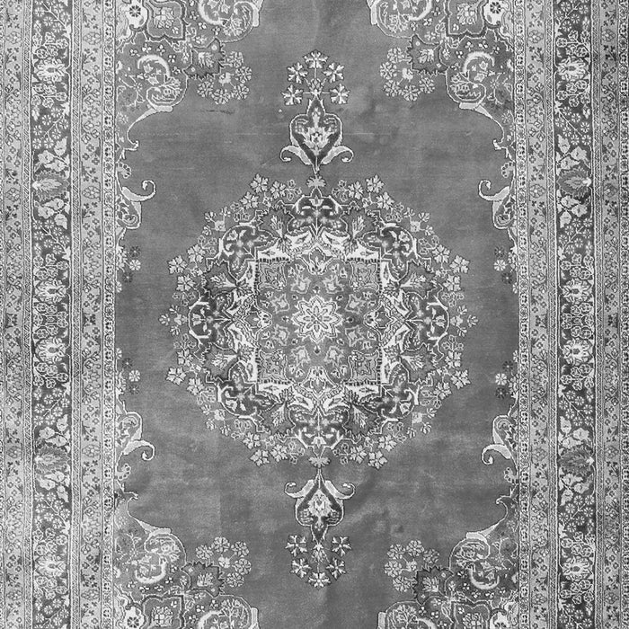 Serging Thickness of Machine Washable Medallion Gray Traditional Rug, wshtr2887gry