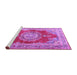 Sideview of Machine Washable Medallion Purple Traditional Area Rugs, wshtr2887pur