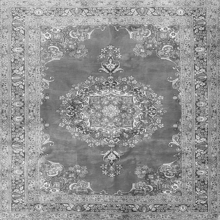 Serging Thickness of Medallion Gray Traditional Rug, tr2887gry