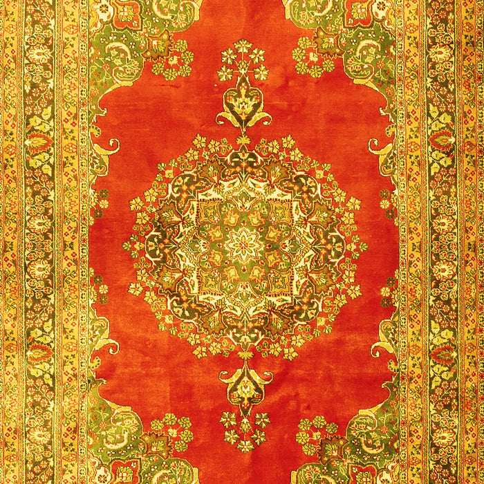 Medallion Yellow Traditional Rug, tr2887yw