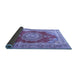 Sideview of Medallion Blue Traditional Rug, tr2887blu