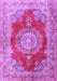 Medallion Purple Traditional Rug, tr2887pur