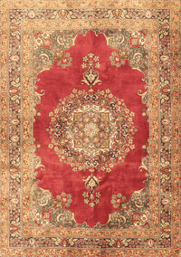 Medallion Brown Traditional Rug, tr2887brn