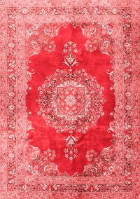 Medallion Red Traditional Rug, tr2887red