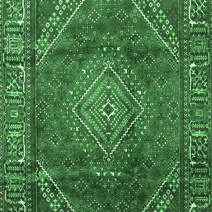 Machine Washable Persian Emerald Green Traditional Area Rugs, wshtr2888emgrn
