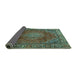 Sideview of Persian Turquoise Traditional Rug, tr2888turq