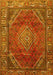 Machine Washable Persian Yellow Traditional Rug, wshtr2888yw