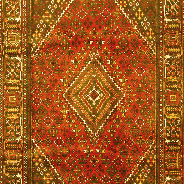 Machine Washable Persian Yellow Traditional Rug, wshtr2888yw