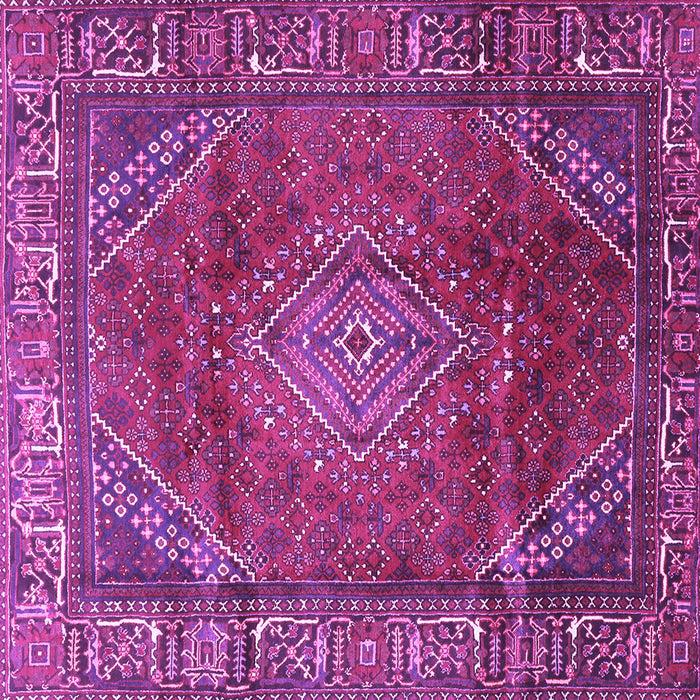 Square Persian Purple Traditional Rug, tr2888pur