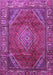 Machine Washable Persian Purple Traditional Area Rugs, wshtr2888pur