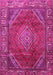 Machine Washable Persian Pink Traditional Rug, wshtr2888pnk