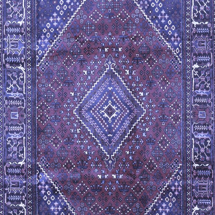 Machine Washable Persian Blue Traditional Rug, wshtr2888blu