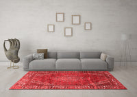 Machine Washable Persian Red Traditional Rug, wshtr2888red