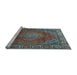 Sideview of Machine Washable Persian Light Blue Traditional Rug, wshtr2888lblu