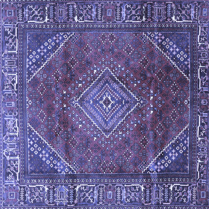 Square Persian Blue Traditional Rug, tr2888blu