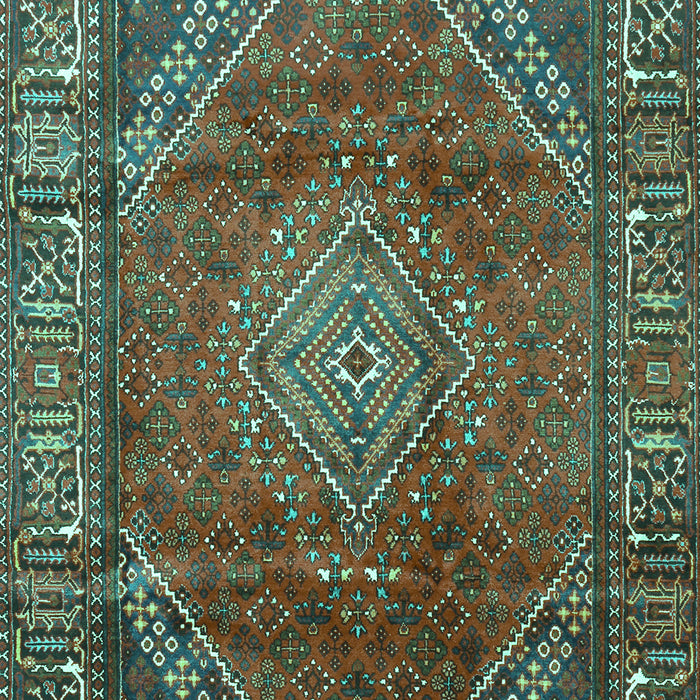 Machine Washable Persian Turquoise Traditional Area Rugs, wshtr2888turq