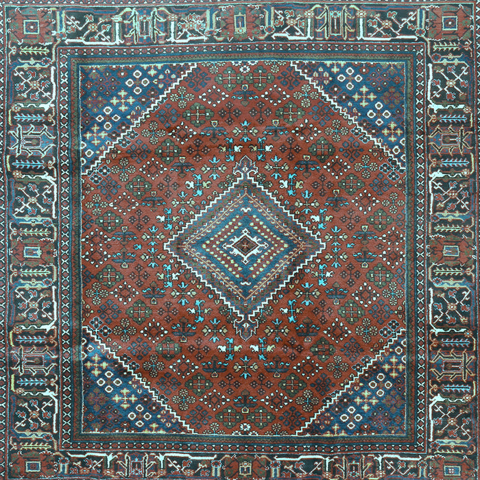 Square Persian Light Blue Traditional Rug, tr2888lblu