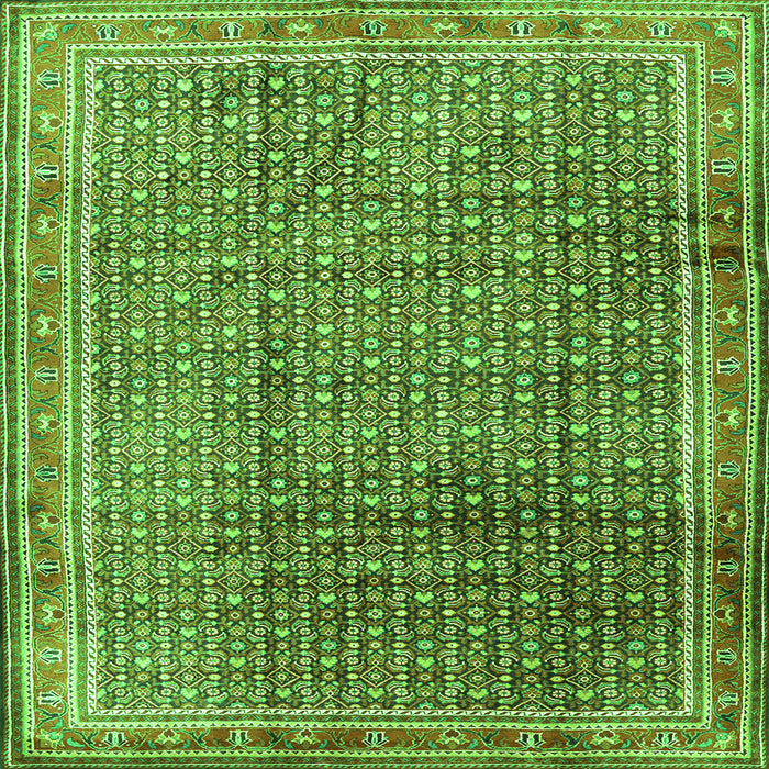 Serging Thickness of Persian Green Traditional Rug, tr2889grn