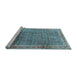 Sideview of Machine Washable Persian Light Blue Traditional Rug, wshtr2889lblu