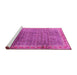 Sideview of Machine Washable Persian Pink Traditional Rug, wshtr2889pnk