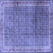 Square Persian Blue Traditional Rug, tr2889blu