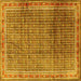 Square Persian Yellow Traditional Rug, tr2889yw