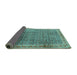 Sideview of Persian Turquoise Traditional Rug, tr2889turq