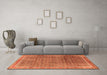 Machine Washable Persian Orange Traditional Area Rugs in a Living Room, wshtr2889org