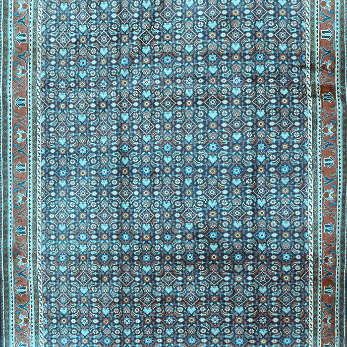 Machine Washable Persian Light Blue Traditional Rug, wshtr2889lblu
