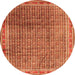 Square Persian Orange Traditional Rug, tr2889org