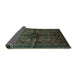Sideview of Persian Turquoise Traditional Rug, tr288turq
