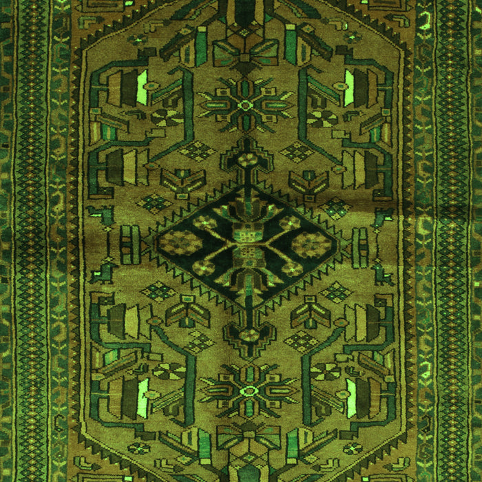 Serging Thickness of Machine Washable Persian Green Traditional Area Rugs, wshtr288grn