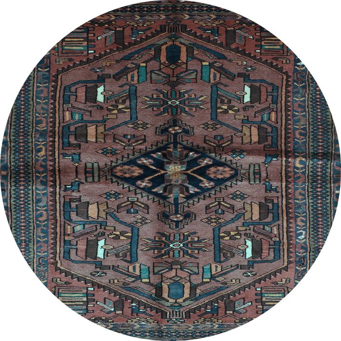 Round Persian Light Blue Traditional Rug, tr288lblu