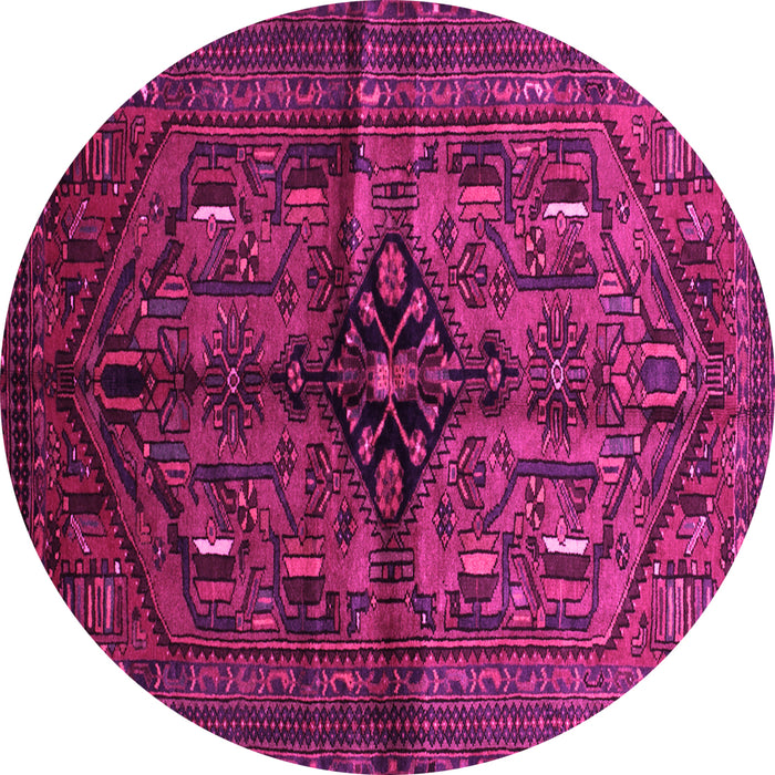 Round Persian Pink Traditional Rug, tr288pnk