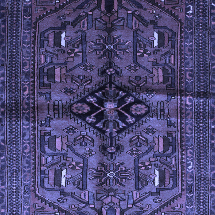 Machine Washable Persian Blue Traditional Rug, wshtr288blu
