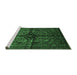 Sideview of Machine Washable Persian Emerald Green Traditional Area Rugs, wshtr288emgrn