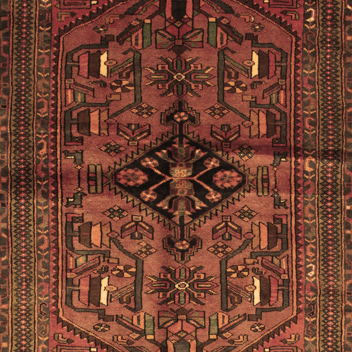 Machine Washable Persian Brown Traditional Rug, wshtr288brn