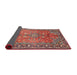 Sideview of Traditional Camel Brown Persian Rug, tr2890